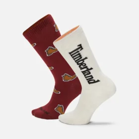 2er-Pack Timberland® Crew-Socken mit durchgehendem Print