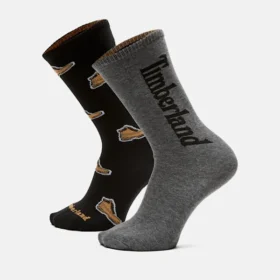 2er-Pack Timberland® Crew-Socken mit durchgehendem Print