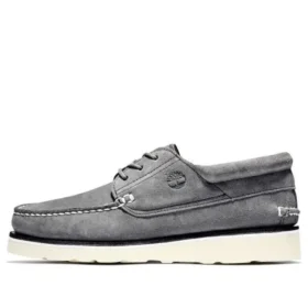 3-Loch-Wedge-Oxford-Schuhe mit schmaler Passform „Medium Grey Suede“