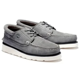 3-Loch-Wedge-Oxford-Schuhe mit schmaler Passform „Medium Grey Suede“