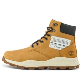 6-Inch Brooklyn Stiefel mit seitlichem Reissverschluss „Weizen Nubuck mit schwarzem gepolstertem Kragen“