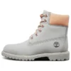6-Inch Premium-Lederstiefel «Hellgrau»