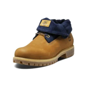 6-Inch Premium-Roll-Top-Stiefel „Wheat Navy“
