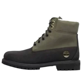 6-Inch Premium-Stiefel aus Lammfell „Schwarz Grapeleaf“