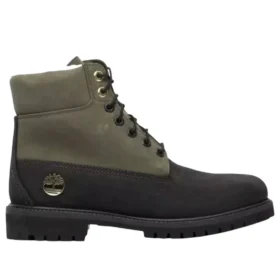 6-Inch Premium-Stiefel aus Lammfell „Schwarz Grapeleaf“
