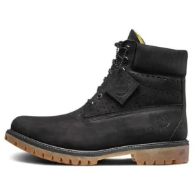 6-Inch Premium-Stiefel mit Perforation «Schwarz Nubuck»