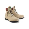 6-Inch Premium Waterproof Boot «Beige Nubuk mit burgunderrotem Kragen»