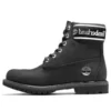6-Inch Premium Waterproof Boot mit breiter Passform „Schwarz Nubuck Logo“