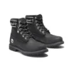 6-Inch Premium Waterproof Boot mit breiter Passform „Schwarz Nubuck Logo“
