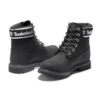 6-Inch Premium Waterproof Boot mit breiter Passform „Schwarz Nubuck Logo“