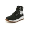 6-Inch Stiefel „Brooklyn“ mit seitlichem Reissverschluss und breiter Passform „Schwarzes Nubukleder mit grünem, gepolstertem Kragen“