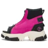 Adley Way Peep-Toe-Stiefel-Sandalen «Very Berry»