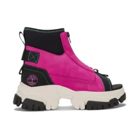 Adley Way Peep-Toe-Stiefel-Sandalen «Very Berry»