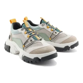 Adley Way Sneaker «Weisses Nubuk und Grau»