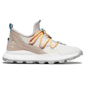 Brooklyn Leder- und Stoff-Oxford-Sneaker «Hellbeiges Mesh»