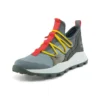 Brooklyn Leder- und Stoff-Oxford-Sneaker «Medium Grey Mesh with Red»