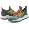 Brooklyn Leder- und Stoff-Oxford-Sneaker «Medium Grey Mesh with Red»