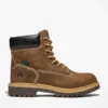 Direkt befestigte Arbeitsstiefel mit Stahlkappe für Damen – Kaffeebraun
