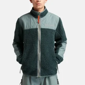 Earthkeepers by Raeburn High-Pile Wool Fleece Jacke «Balsam Green»