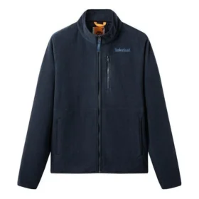 Fleece-Logo-Sweatshirt mit Taschen «Navy»