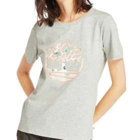Freizeit-T-Shirt mit Rundhalsausschnitt und Shorts, bedruckt, grau