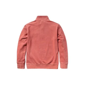 Garment Dye Quarter Zip Sweatshirt „Hot Sauce“