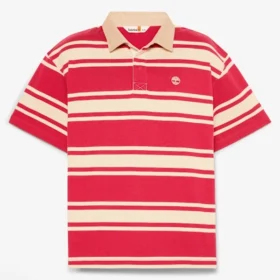 Gestreiftes Kurzarm-Rugby-Poloshirt