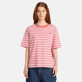 Gestreiftes Kurzarm-T-Shirt für Damen
