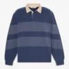 Gestreiftes Langarm-Rugby-Poloshirt