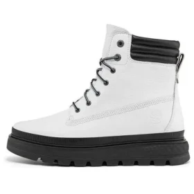 GreenStride Ray City wasserdichter Stiefel mit breiter Passform „Weiss Vollnarbe“