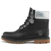 Heritage 6-Inch Boot «Schwarzes Vollnarbenleder mit silbernem Kragen»