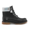 Heritage 6-Inch Boot «Schwarzes Vollnarbenleder mit silbernem Kragen»