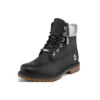 Heritage 6-Inch Boot «Schwarzes Vollnarbenleder mit silbernem Kragen»