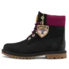 Heritage 6-Inch Wasserdichte Stiefel „Schwarzes Nubukleder mit Rosa“