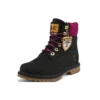 Heritage 6-Inch Wasserdichte Stiefel „Schwarzes Nubukleder mit Rosa“