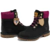 Heritage 6-Inch Wasserdichte Stiefel „Schwarzes Nubukleder mit Rosa“