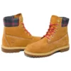 Heritage 6-Inch-Wasserdichte Stiefel „Weizen Nubuck mit Pink-Teal-Karomuster“