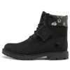 Heritage Cupsole Stiefel «Schwarzes Nubukleder mit Blumenmuster»