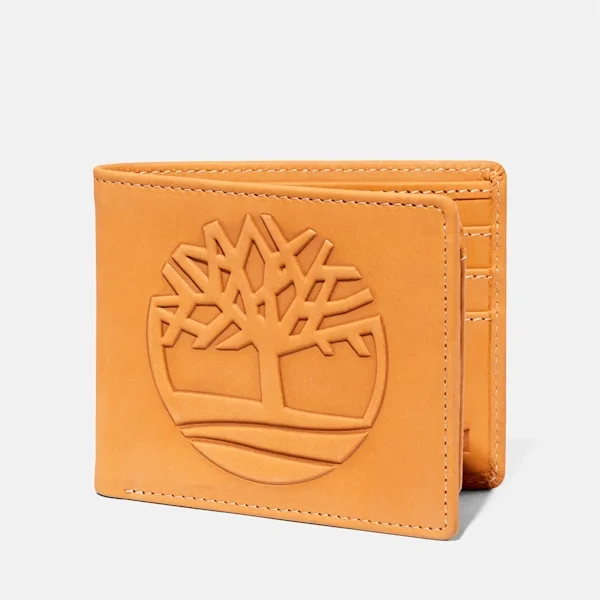 Herren-Geldbörse mit übergrossem Logo, Weizen Herren-Geldbörse mit übergrossem Logo, Weizen