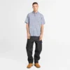 Herren-Kurzarm-Shorts aus kariertem Popeline Herren-Kurzarm-Shorts aus kariertem Popeline