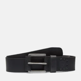 Herren-Pull-Up-Jeansgürtel, 40 mm, Schwarz-Leder