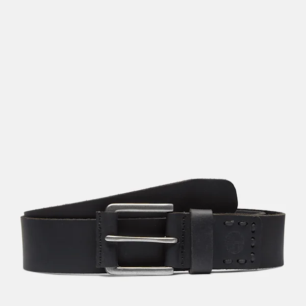 Herren-Pull-Up-Jeansgürtel, 40 mm, Schwarz-Leder Herren-Pull-Up-Jeansgürtel, 40 mm, Schwarz-Leder