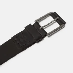 Herren-Pull-Up-Jeansgürtel, 40 mm, Schwarz-Leder