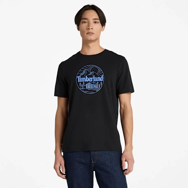 Herren-T-Shirt mit Bergmotiv und Shorts mit kurzen Ärmeln Herren-T-Shirt mit Bergmotiv und Shorts mit kurzen Ärmeln