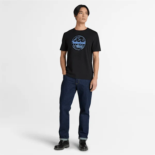 Herren-T-Shirt mit Bergmotiv und Shorts mit kurzen Ärmeln Herren-T-Shirt mit Bergmotiv und Shorts mit kurzen Ärmeln