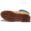 Premium 6-Inch Waterproof Boot mit breiter Passform „Weizenfarbenes Nubukleder mit schwarzem und blauem Kragen“