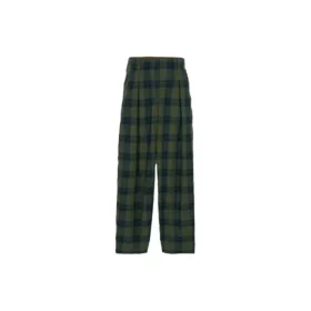 Hose mit Karomuster „Olivgrün-Blau“