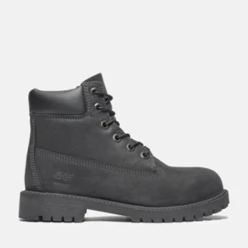 Junior Premium 6-Inch Waterproof Stiefel – Schwarzes Nubukleder