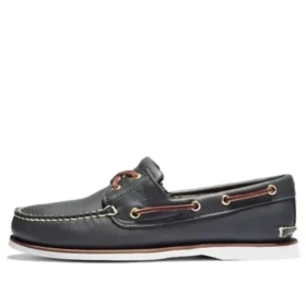 Klassischer Bootschuh mit zwei Ösen „Navy“ 0