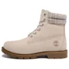 Lindon Woods 6-Inch Boot «Beiges Nubukleder und bedruckter Kragen»